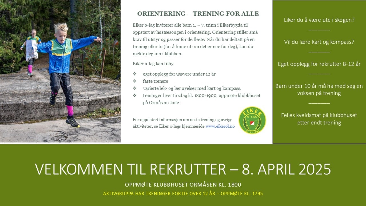 Oppstart rekruttrening